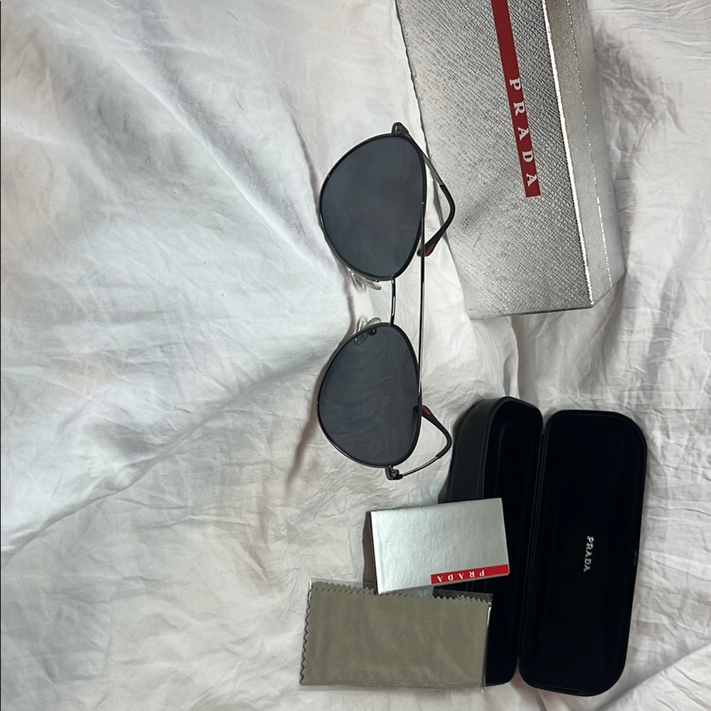 Prada Black Aviator Sunglasses